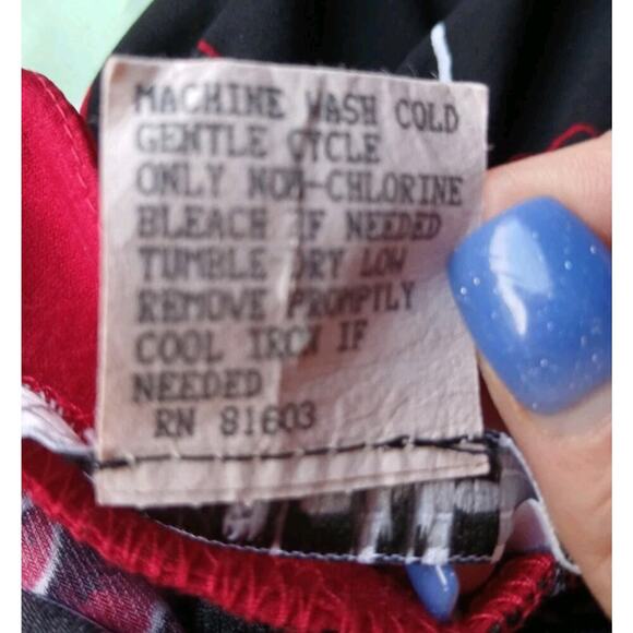 Vintage Y2K La Belle‎ Medium Rockabilly Stretch Faux Wrap Fitted Dress - Picture 6 of 7